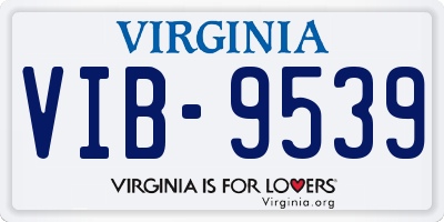 VA license plate VIB9539