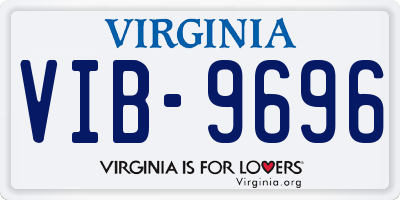 VA license plate VIB9696