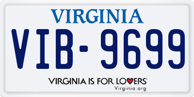 VA license plate VIB9699