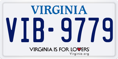 VA license plate VIB9779