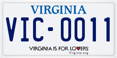 VA license plate VIC0011