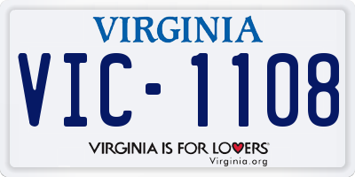 VA license plate VIC1108
