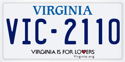 VA license plate VIC2110