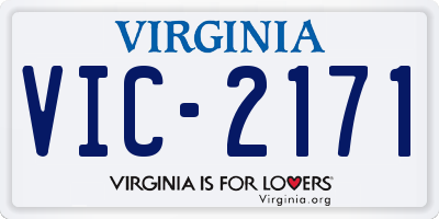 VA license plate VIC2171
