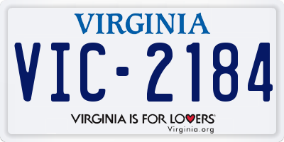 VA license plate VIC2184