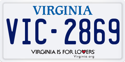 VA license plate VIC2869