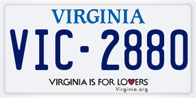 VA license plate VIC2880