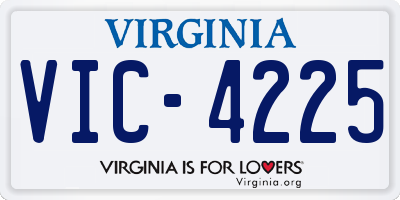 VA license plate VIC4225