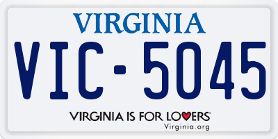 VA license plate VIC5045
