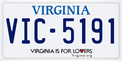 VA license plate VIC5191