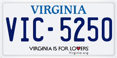 VA license plate VIC5250