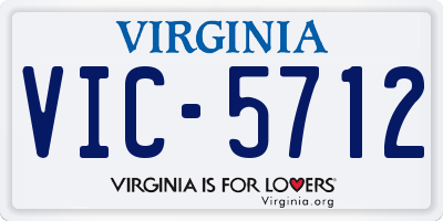 VA license plate VIC5712