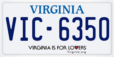VA license plate VIC6350