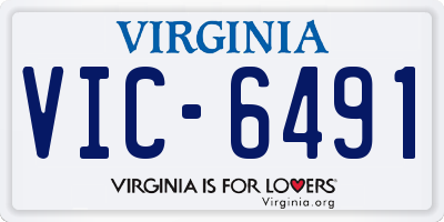 VA license plate VIC6491