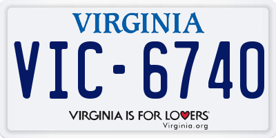 VA license plate VIC6740