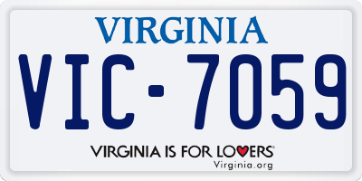 VA license plate VIC7059