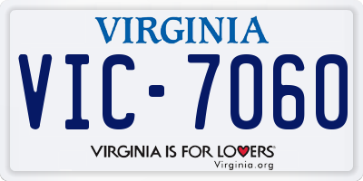 VA license plate VIC7060