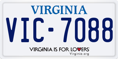 VA license plate VIC7088