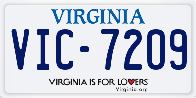 VA license plate VIC7209
