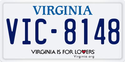 VA license plate VIC8148