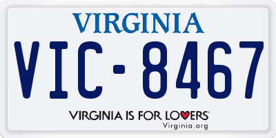 VA license plate VIC8467