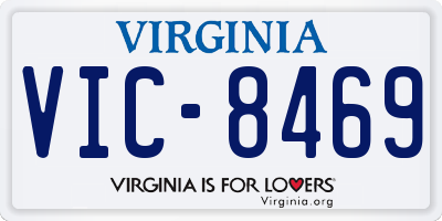 VA license plate VIC8469