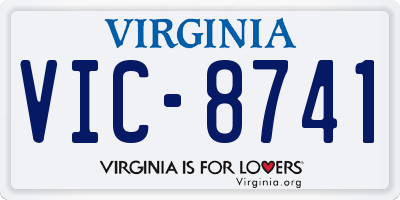 VA license plate VIC8741