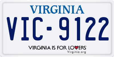 VA license plate VIC9122