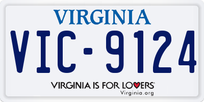 VA license plate VIC9124
