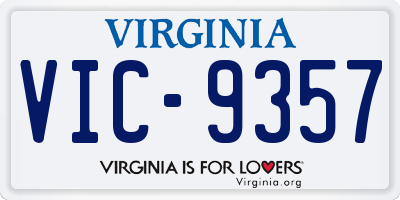 VA license plate VIC9357