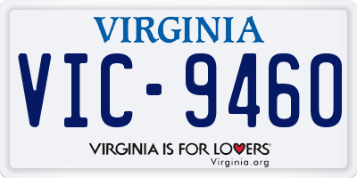VA license plate VIC9460