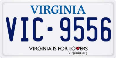 VA license plate VIC9556