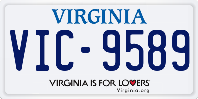 VA license plate VIC9589