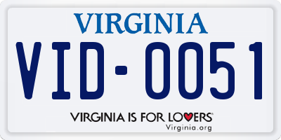 VA license plate VID0051