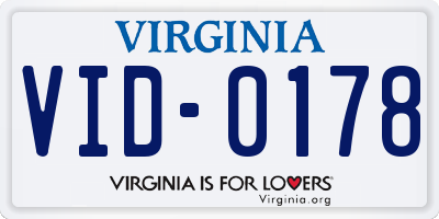 VA license plate VID0178
