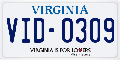 VA license plate VID0309