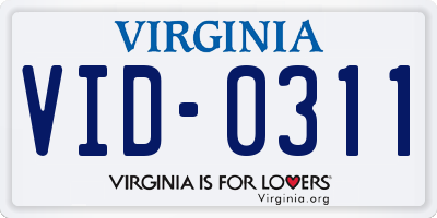VA license plate VID0311