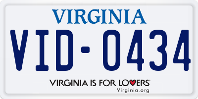 VA license plate VID0434