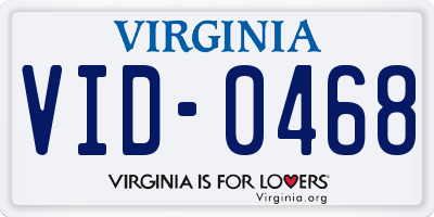 VA license plate VID0468