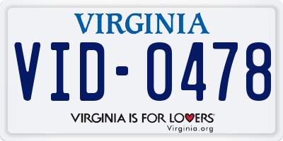 VA license plate VID0478