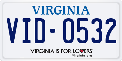 VA license plate VID0532