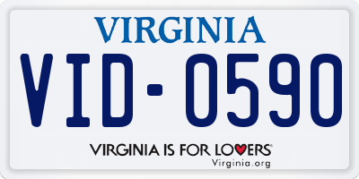 VA license plate VID0590