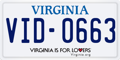 VA license plate VID0663