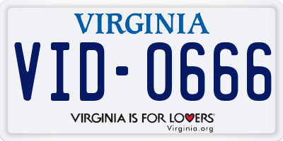 VA license plate VID0666