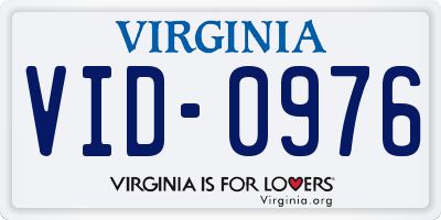 VA license plate VID0976