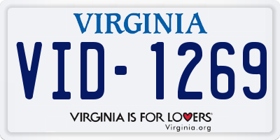 VA license plate VID1269