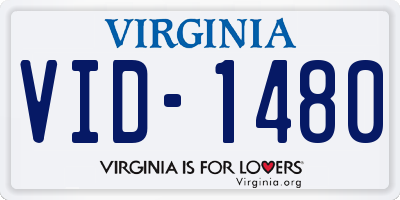 VA license plate VID1480