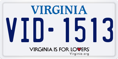 VA license plate VID1513