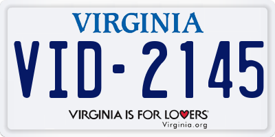 VA license plate VID2145