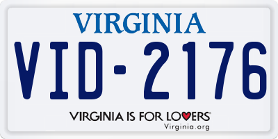 VA license plate VID2176